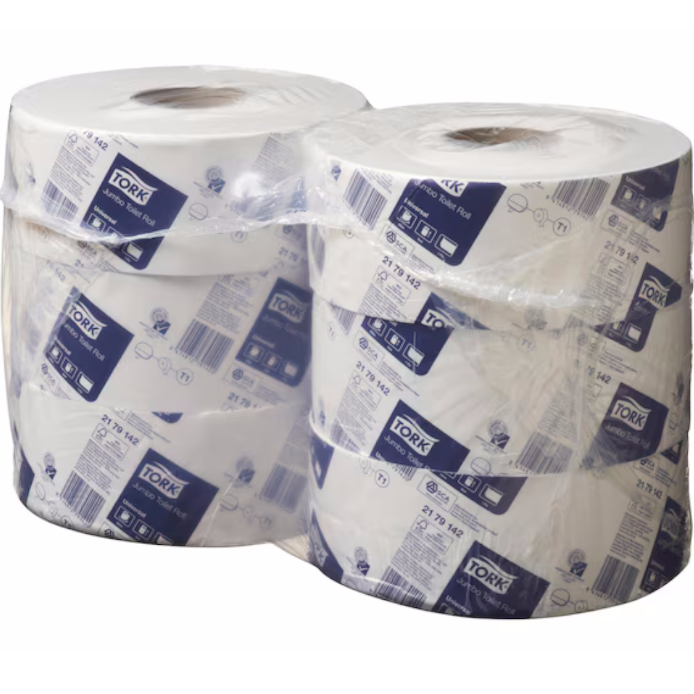 Tork 2179142 T1 System Universal Jumbo Toilet Paper Roll 1-ply 9cm x 600m (Carton 6 Rolls)