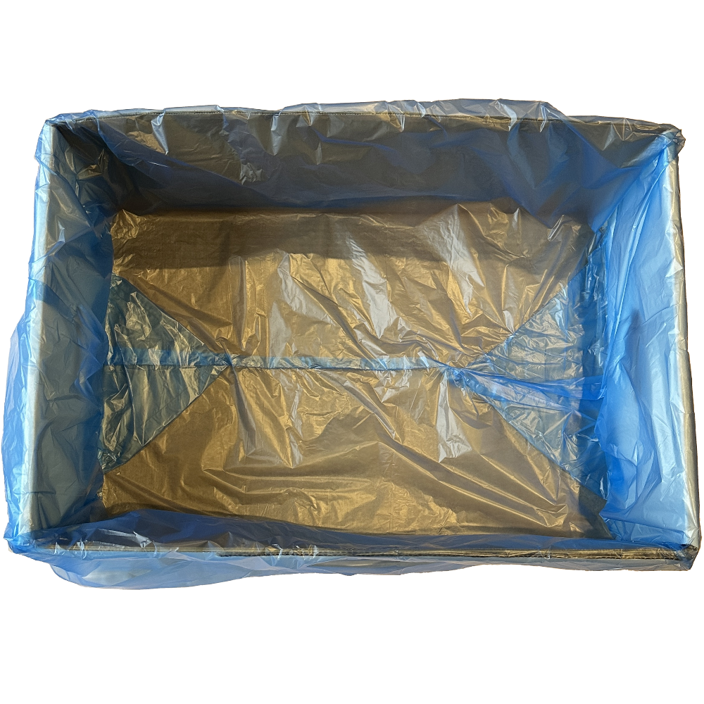 GORILLA Blue HDPE 'Standard' 15µm Carton Liners 635mm + 380mm x 635mm (Carton 500 Bags)