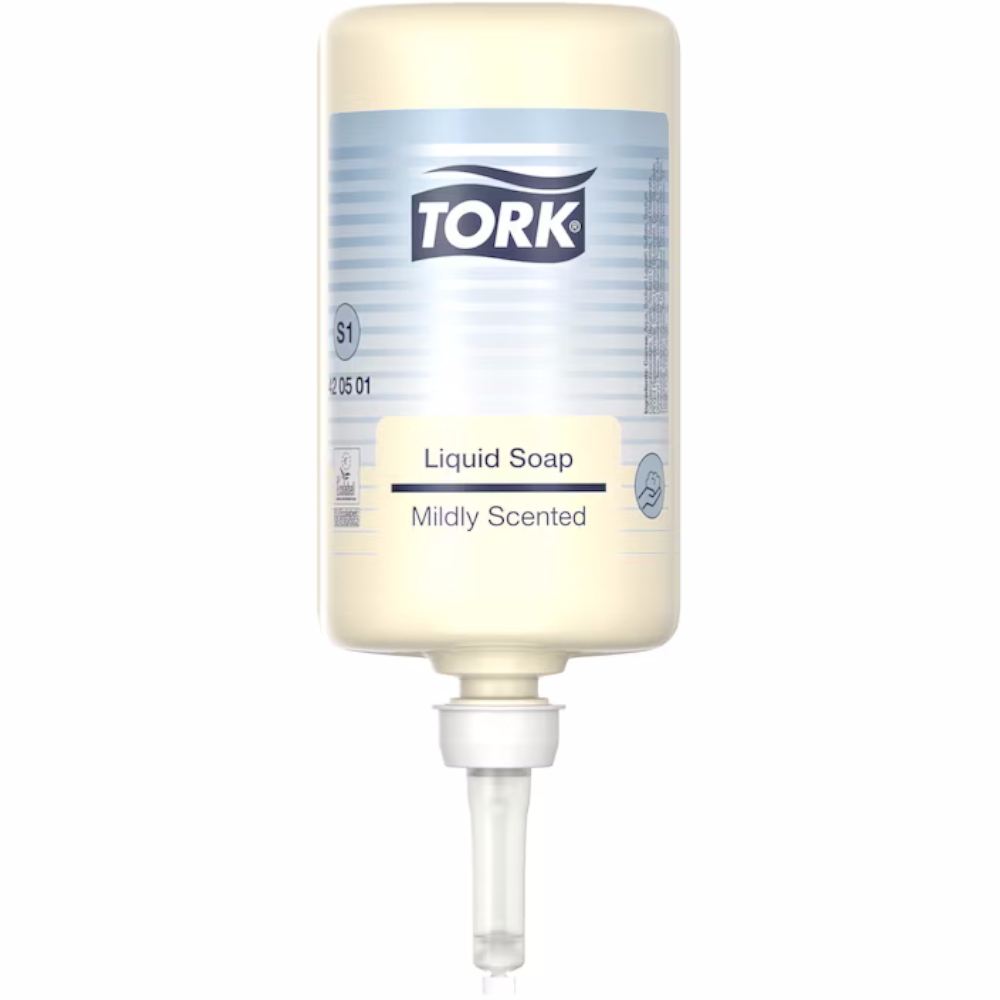 Tork 420501 S1 System Premium 1,000ml Mild Liquid Hand Soap (Carton 6 Refills)