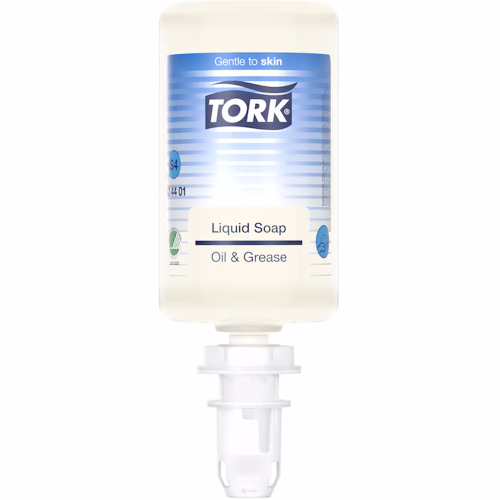 Tork 424401 S4 System Premium 1,000ml Oil & Grease Liquid Soap (Carton 6 Refills)