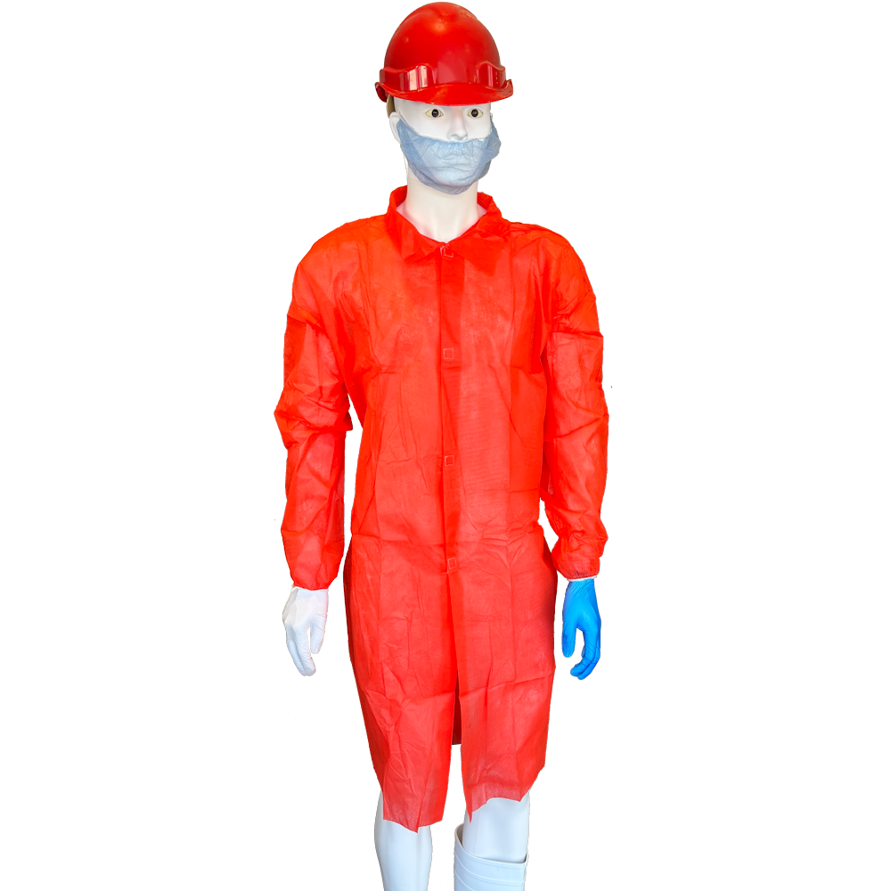 GORILLA Red Disposable Lab Coats (Carton 100 Coats) Size: 2XL