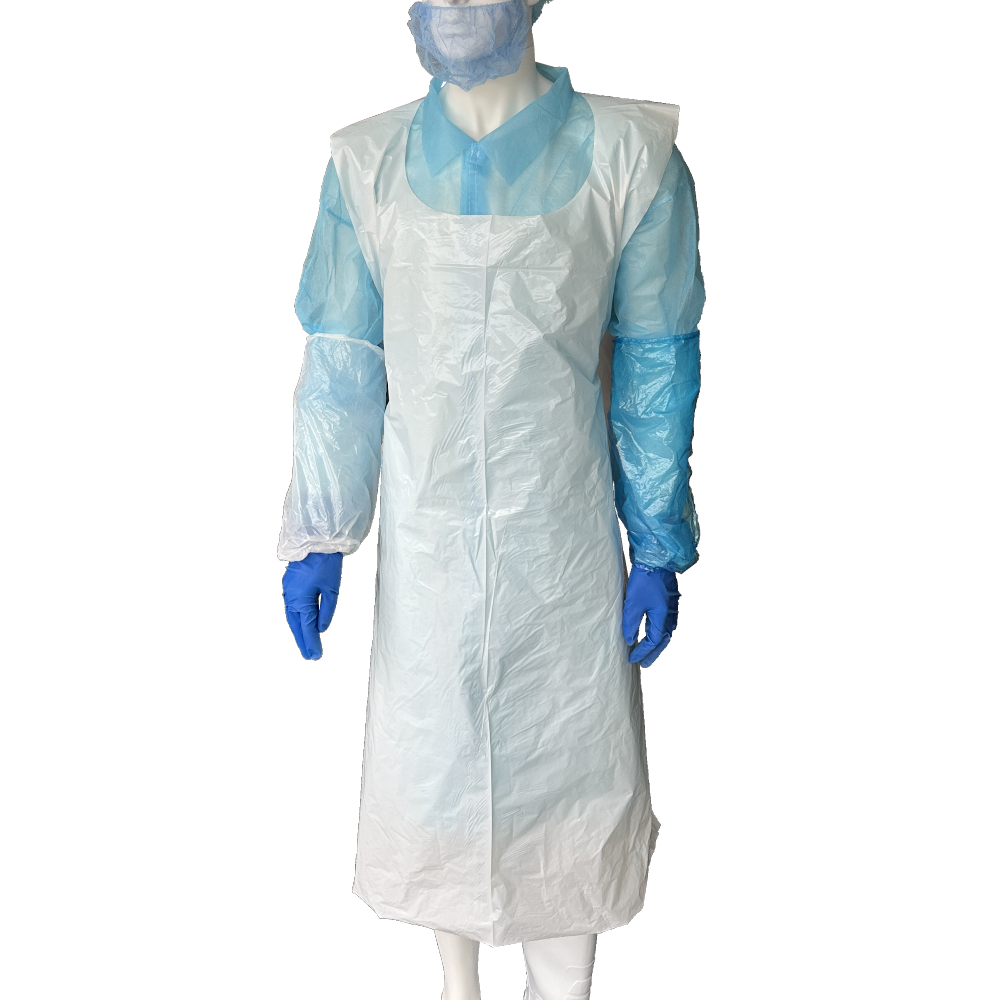 GORILLA White HDPE Disposable Medium Aprons 960mm x 1,400mm 26µm (Header 100 Aprons) (Carton 5 Headers)