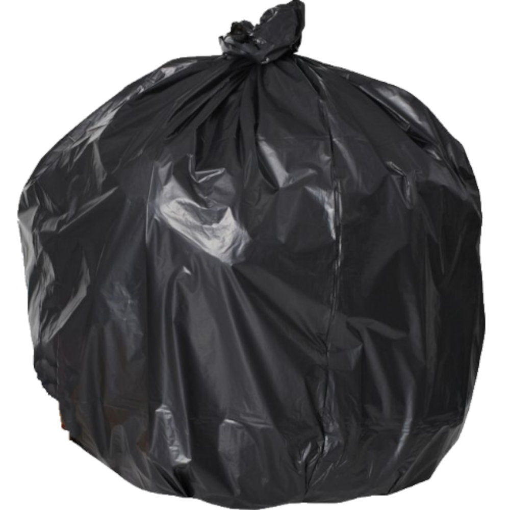 Black LDPE Heavy Duty 120L Bin Liners 1,100mm x 950mm (Pack 25 Bags) (Carton 4 Packs)