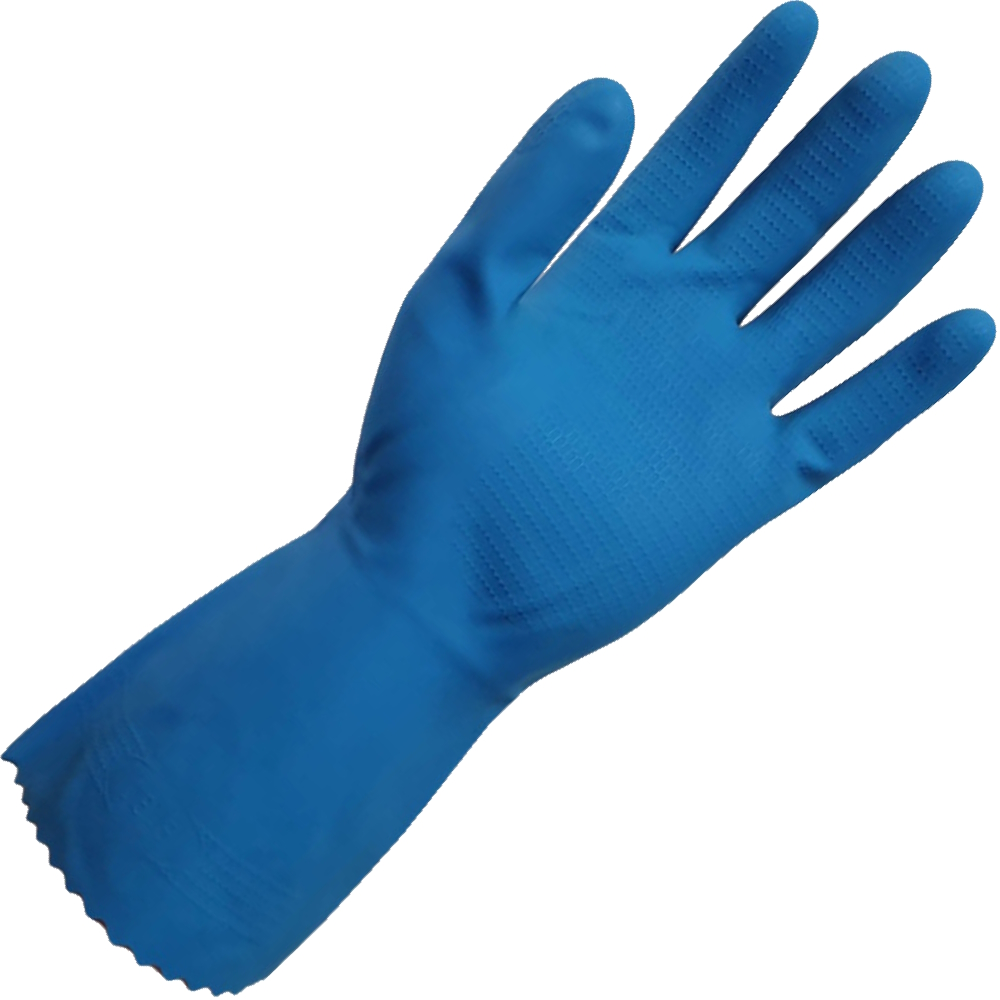 Bastion Silver-lined Blue Rubber Gloves (Carton 144 Pairs)