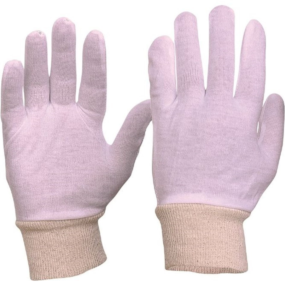 Poly-Cotton Interlock Glove with Hemmed Cuff (Pack 12 Pairs) (Carton 50 Packs)