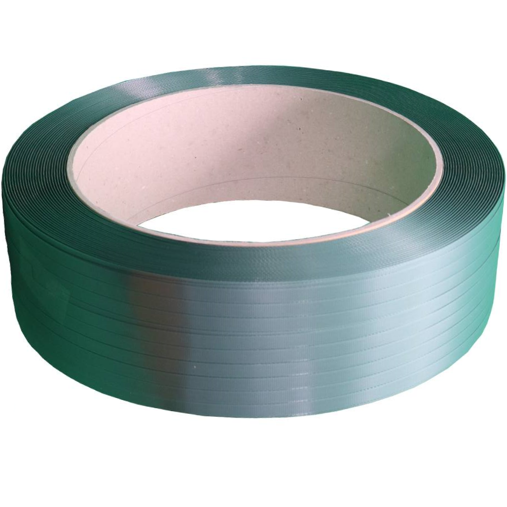 Green Embossed PET Strapping 16mm x 1,445m x 0.7mm (450kg Breaking Strain)