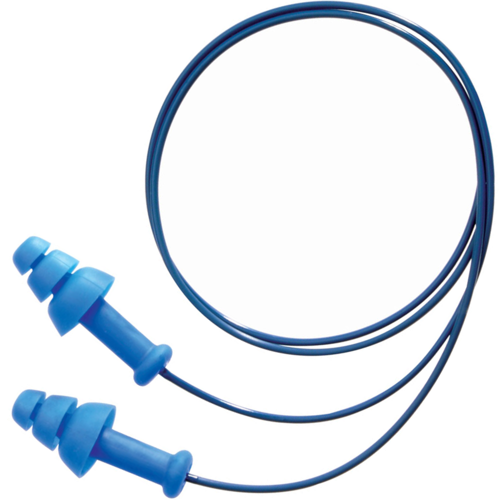 Honeywell SmartFit Class 2 16dB Metal Detectable Reuseable Corded Earplugs (Pack 50 Pairs)