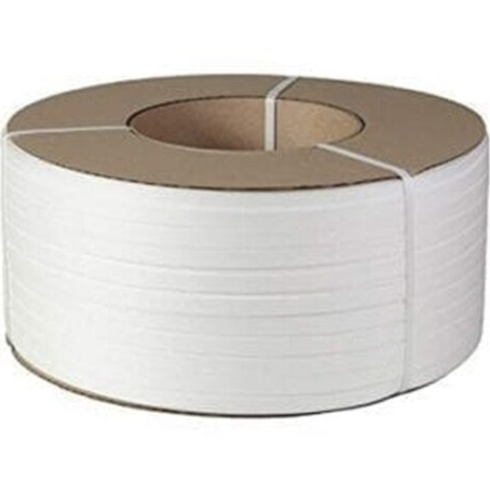 Premium White Machine PP Strapping 12mm x 3,000m (130kg Breaking Strain)