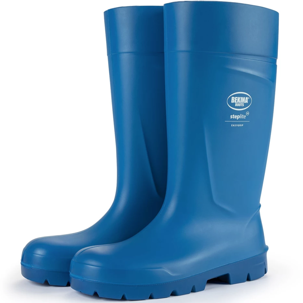 Bekina Blue/Blue Steplite PU Safety Gumboots Sizes 4 - 14
