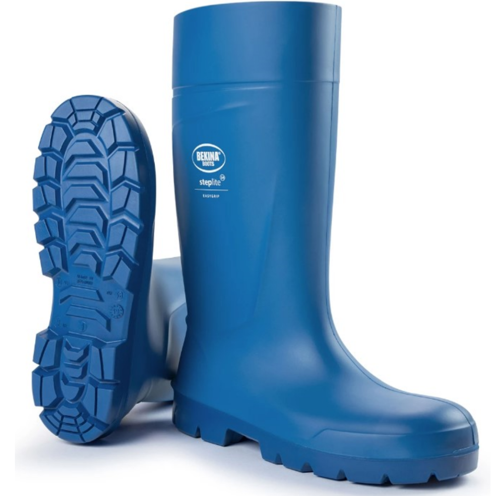 Bekina Blue/Blue Steplite PU Safety Gumboots Sizes 4 - 14
