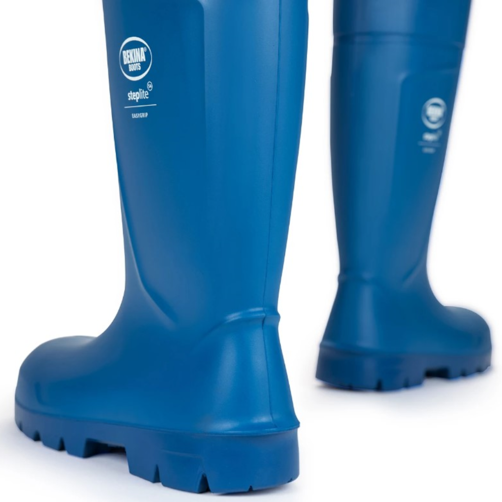 Bekina Blue/Blue Steplite PU Safety Gumboots Sizes 4 - 14