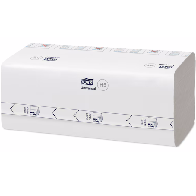 Tork 100585 White H5 System Universal Peakserve Continuous Hand Towel 410 Sheet 1-ply 22.5cm x 20.1cm (Carton 12 Packs)