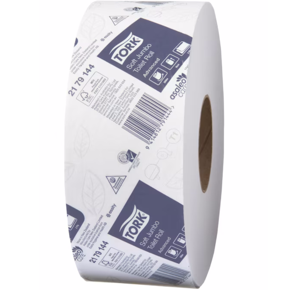 Tork 2179144 T1 System Advanced Soft Jumbo Toilet Paper Roll 2-ply 9cm x 300m (Carton 6)