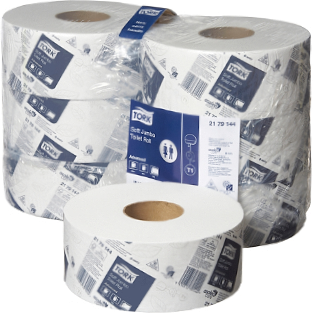 Tork 2179144 T1 System Advanced Soft Jumbo Toilet Paper Roll 2-ply 9cm x 300m (Carton 6)