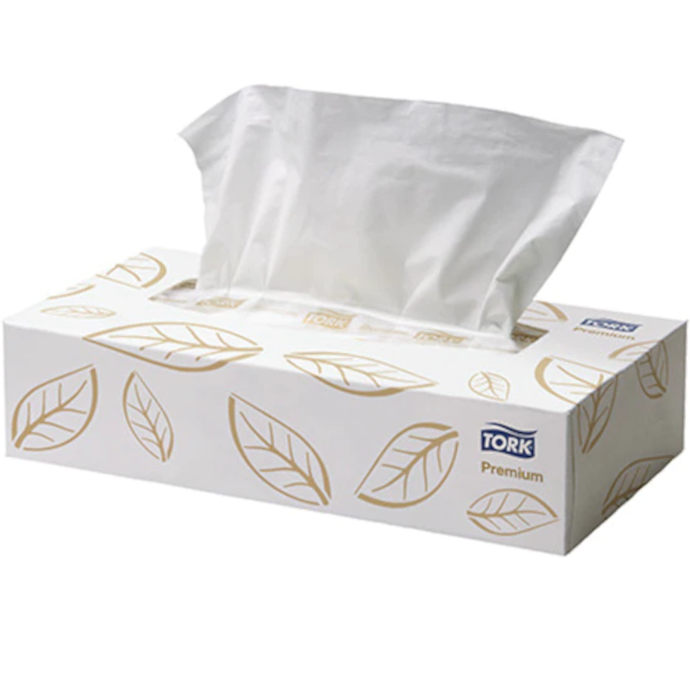 Tork 2311408 White F1 System 2-ply 100-sheet Facial Tissues (Carton 48 Packs)