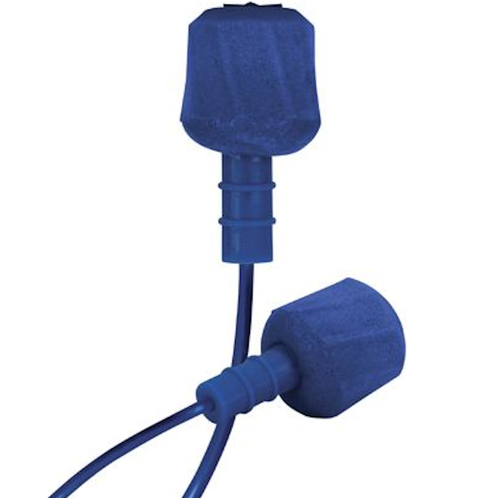 PIP Powersoft Ez-Twist Hybrid Class 4 25dB Metal Detectable Corded Earplugs (Pack 100 Pairs)