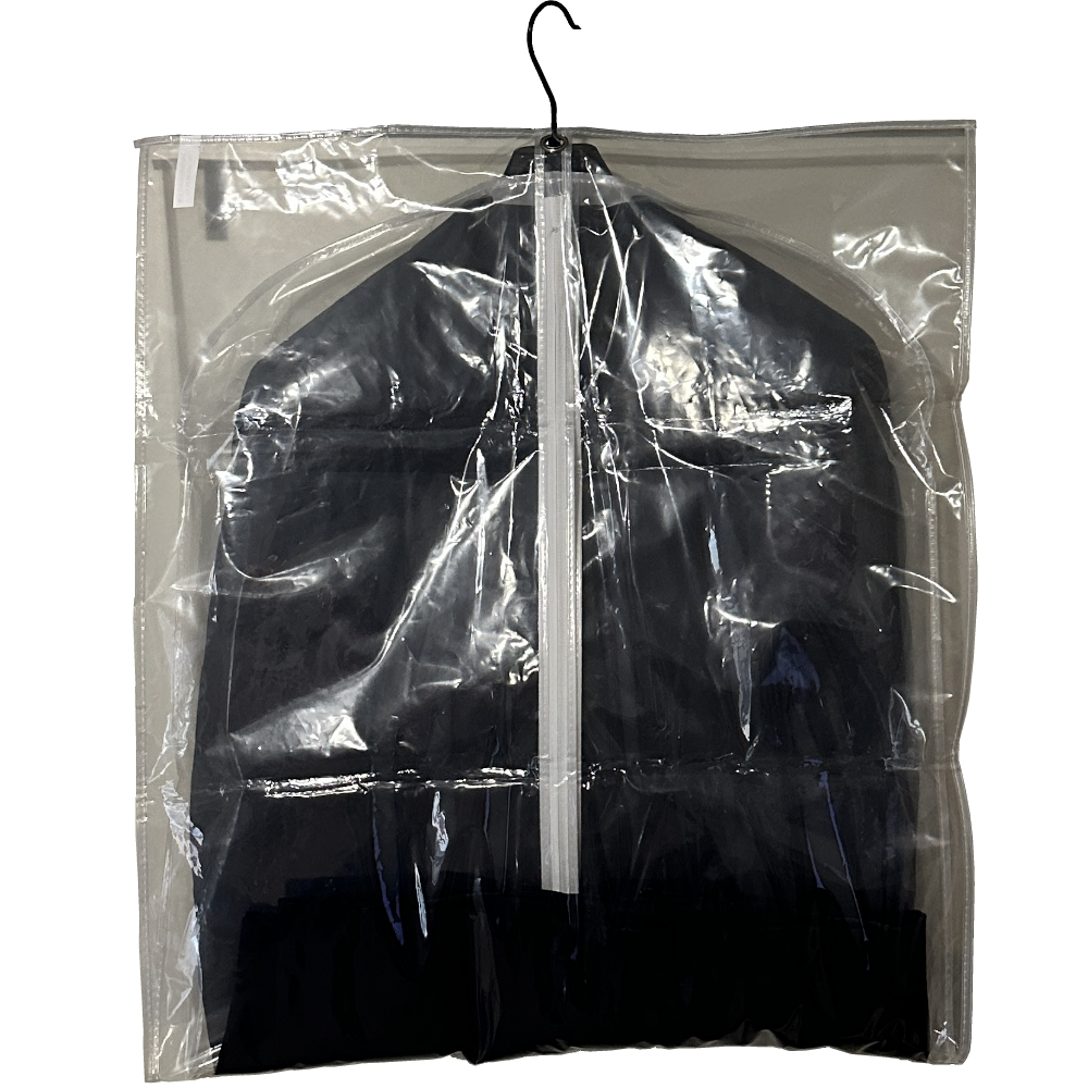 Clear PVC Suit/Costume Garment Bags 137cm x 59mm (Carton 100 Bags)