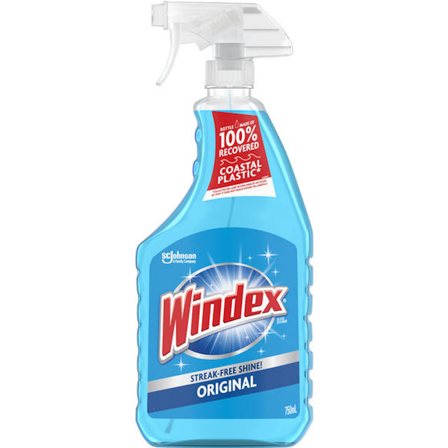 Windex 750ml Original Window/Glass Cleaner (Carton 6 Bottles)