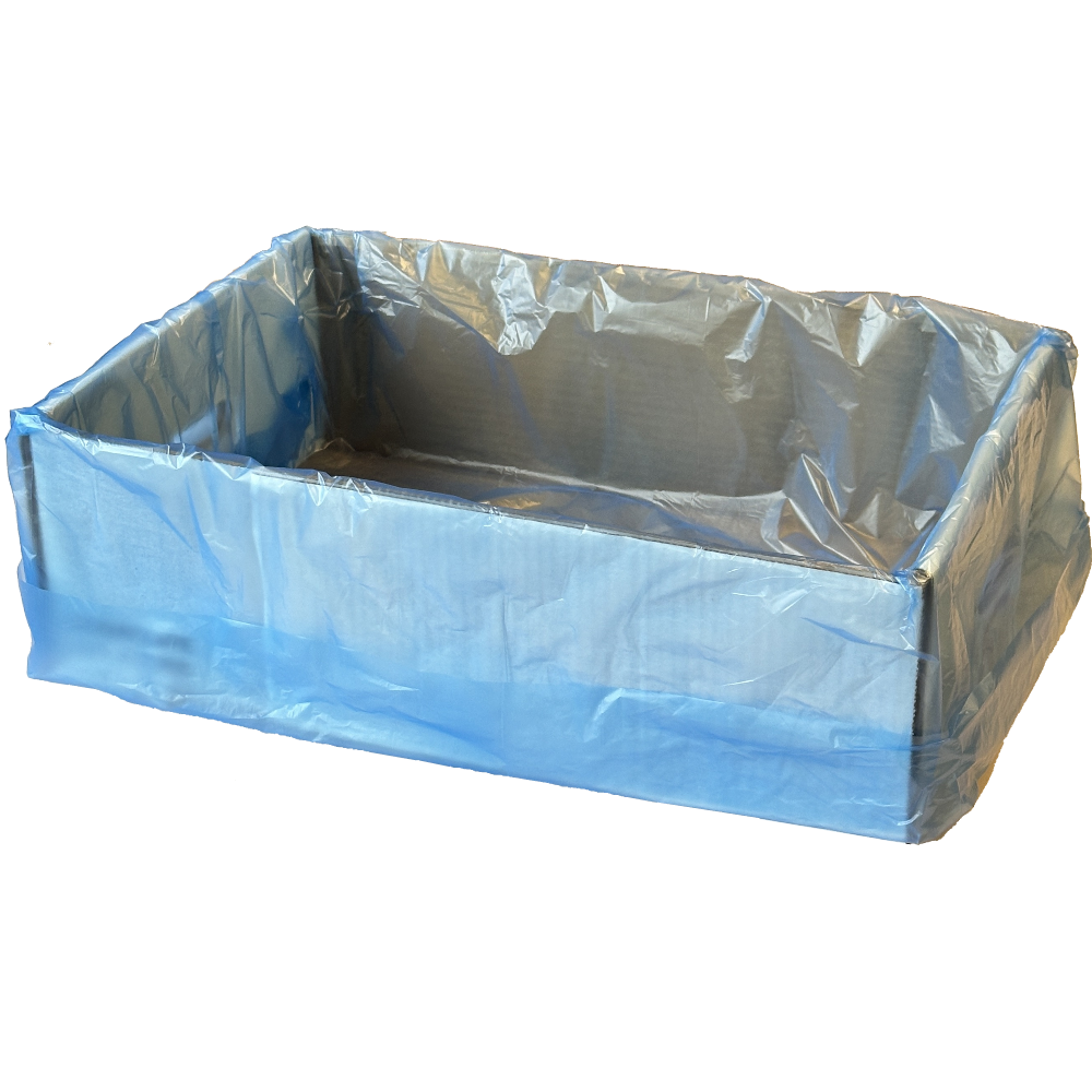 GORILLA Blue HDPE 'Standard' 15µm Carton Liners 635mm + 380mm x 635mm (Carton 500 Bags)