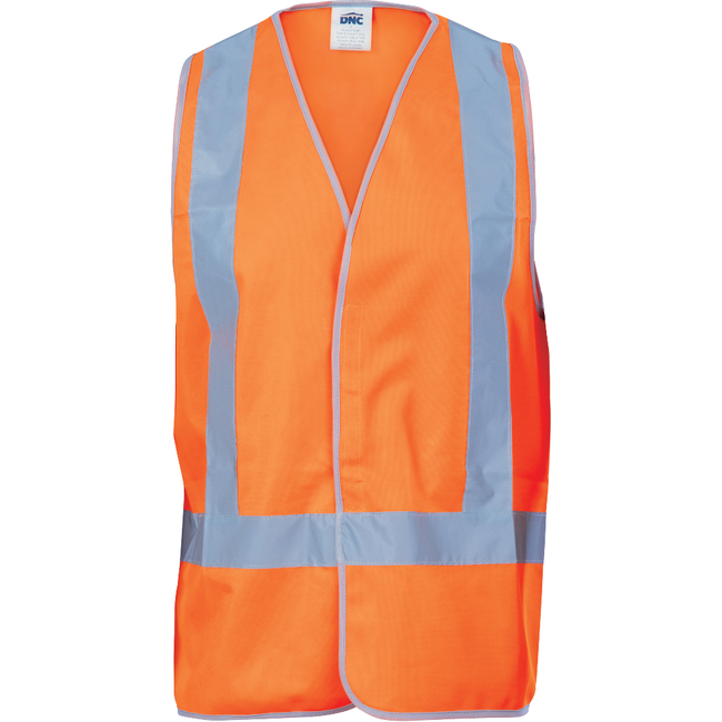 Hi Vis Orange Day/Night Use 'H' Pattern Vest Sizes SML - 6XL