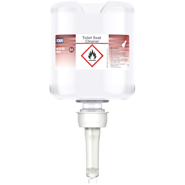 Tork 420302 S2 System Premium 475ml Toilet Seat Cleaner (Carton 8 Refills)