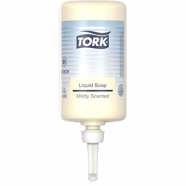 Tork 420501 S1 System Premium 1,000ml Mild Liquid Hand Soap (Carton 6 Refills)