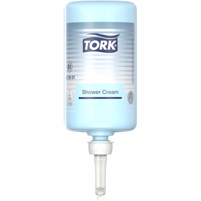 Tork 420601 S1 System Premium 1,000ml Hair & Body Shower Cream (Carton 6 Refills)