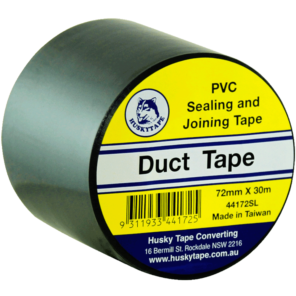 Husky 441472SL Silver Duct/Joining Tape 72mm x 30m (Carton 48 Rolls)