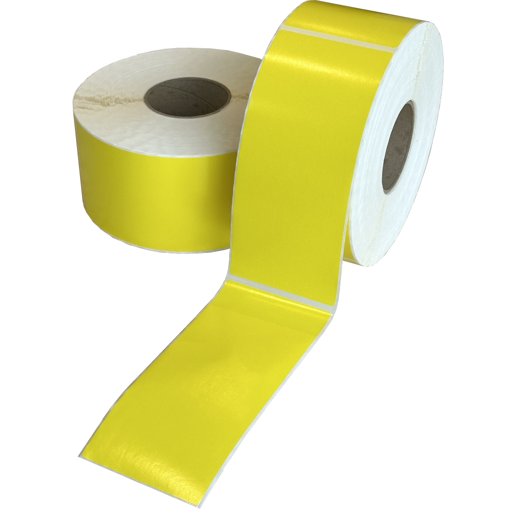 Thermal Transfer Yellow Labels 99mm x 224mm Ø76mm Core (Roll 1,000 Labels)