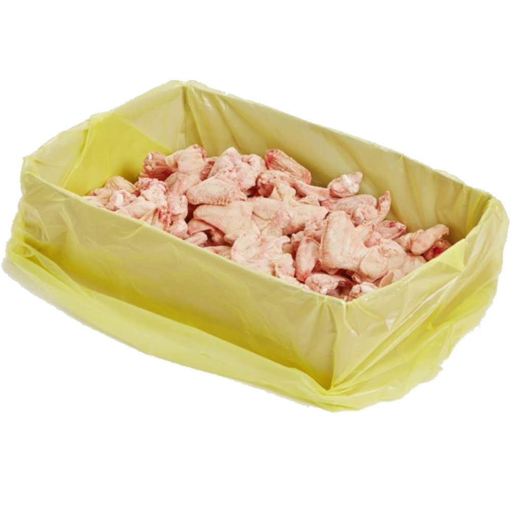 Yellow HDPE 'Standard' Carton Liners On Roll 635mm + 380mm x 635mm 40mm Core (Roll 500 Bags)