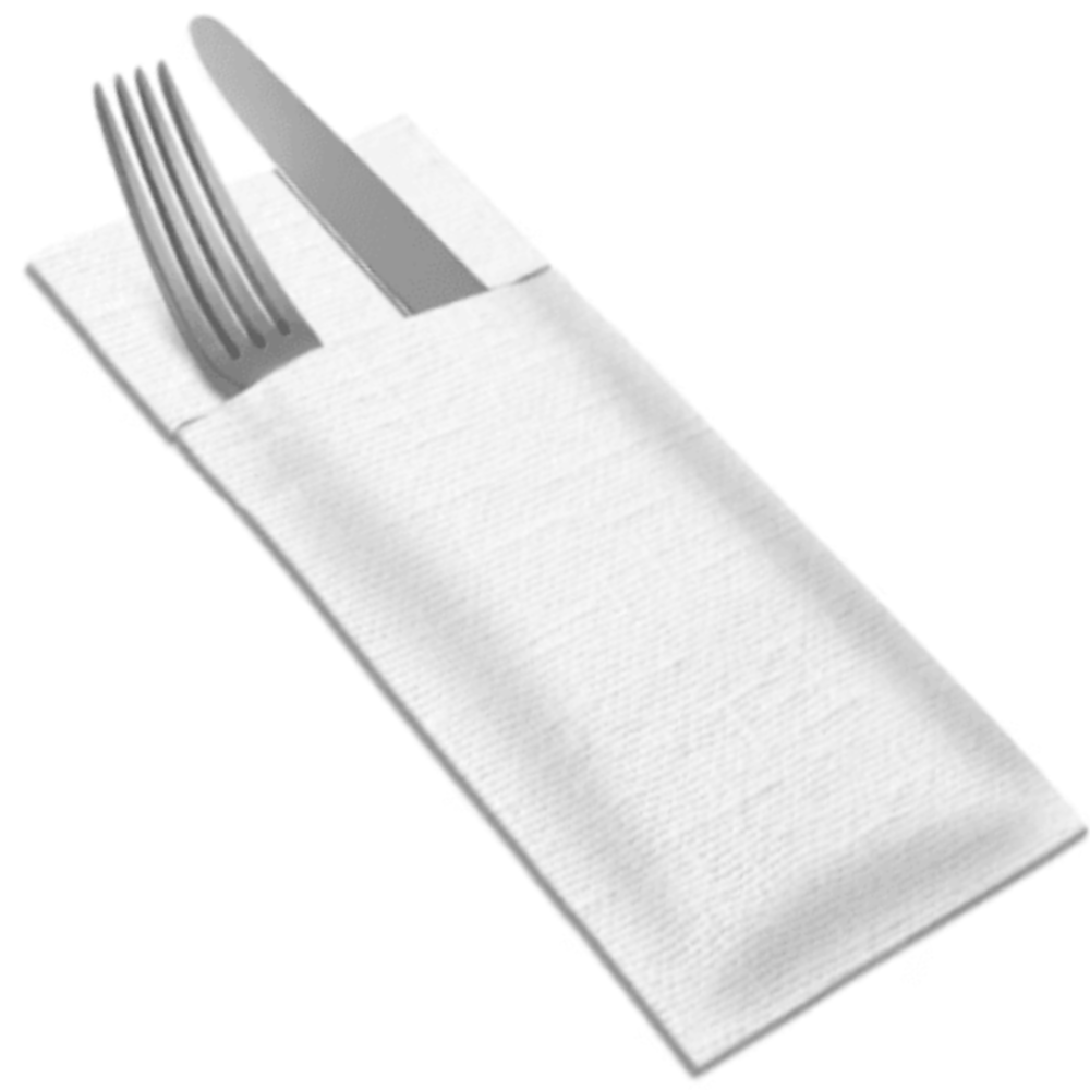 Tork 509608 White Cutlery Pocket Napkins (Pack 50 Napkins) (Carton 14 Packs)