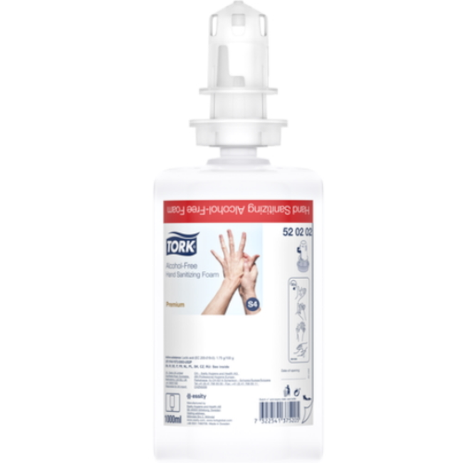 Tork 520202 S4 System Premium 1,000ml Alcohol-free Hand Sanitiser (Carton 6 Refills)