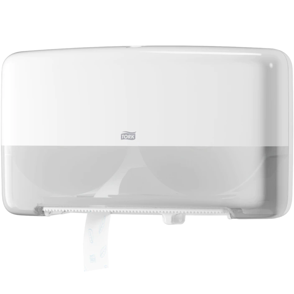 Tork 555500/555508 T2 System Twin Mini Jumbo Toilet Paper Roll Dispenser White or Black