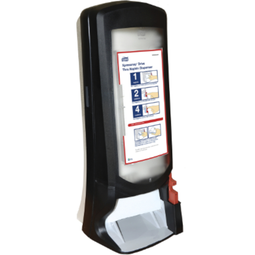 Tork 65320 Black N4 System Signature Line Xpressnap Drive Thru Napkin Dispenser