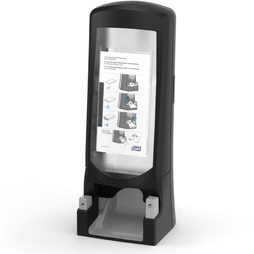 Tork 65320 Black N4 System Signature Line Xpressnap Drive Thru Napkin Dispenser