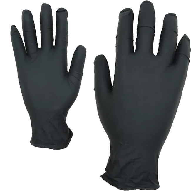ATS Black Alpha Flex (Heavy) Disposable Nitrile Gloves (Pack 100 Gloves) (Carton 10 Packs)