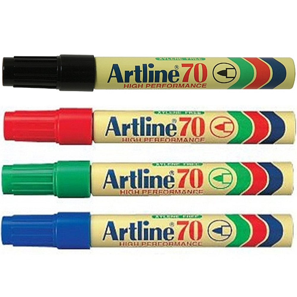 Artline 70 Permanent Markers (Pack 12 Markers)