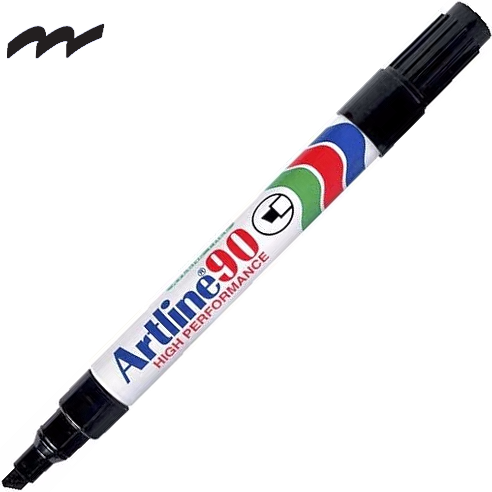 Artline 90 Permanent Markers (Pack 12 Markers)