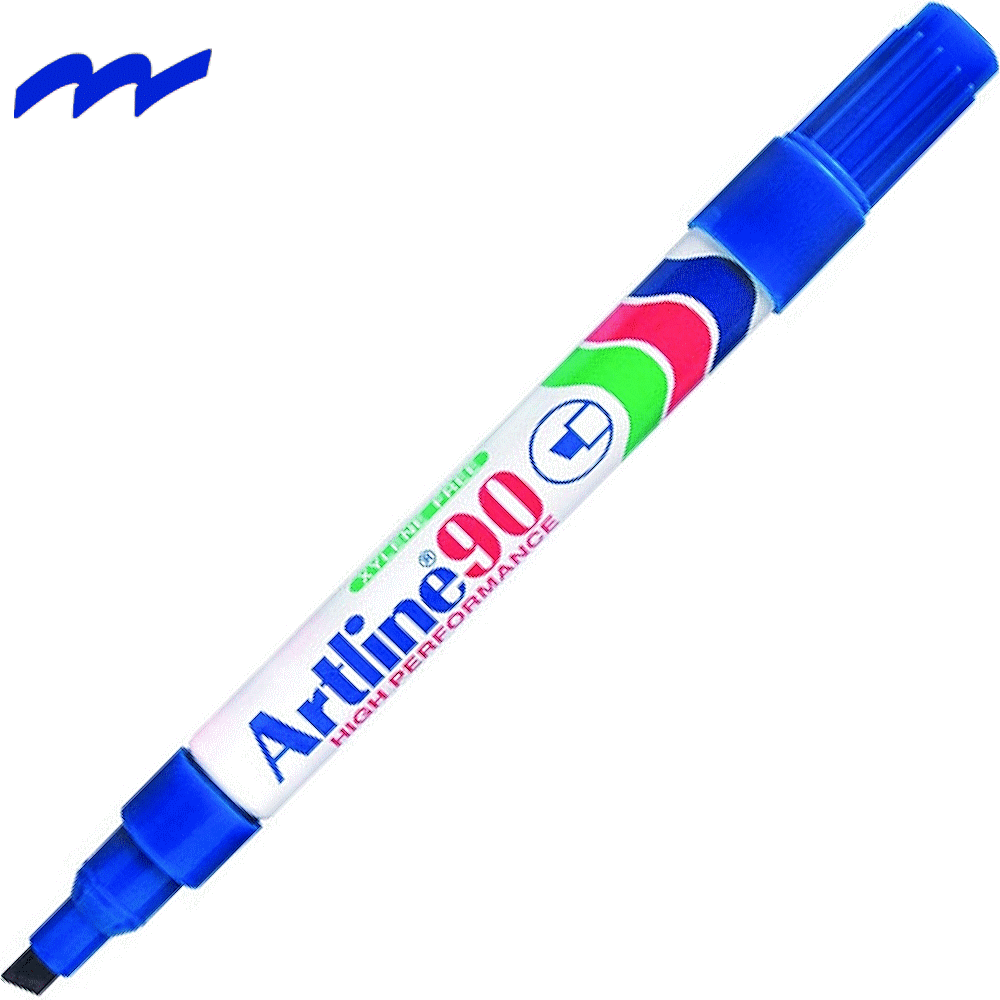 Artline 90 Permanent Markers (Pack 12 Markers)