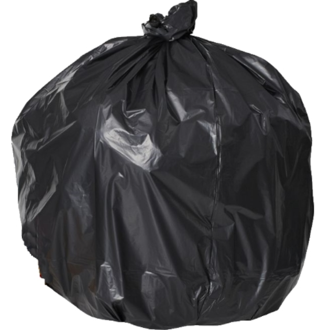 Black LDPE Heavy Duty 120L Bin Liners 1,100mm x 950mm (Pack 25 Bags) (Carton 4 Packs)