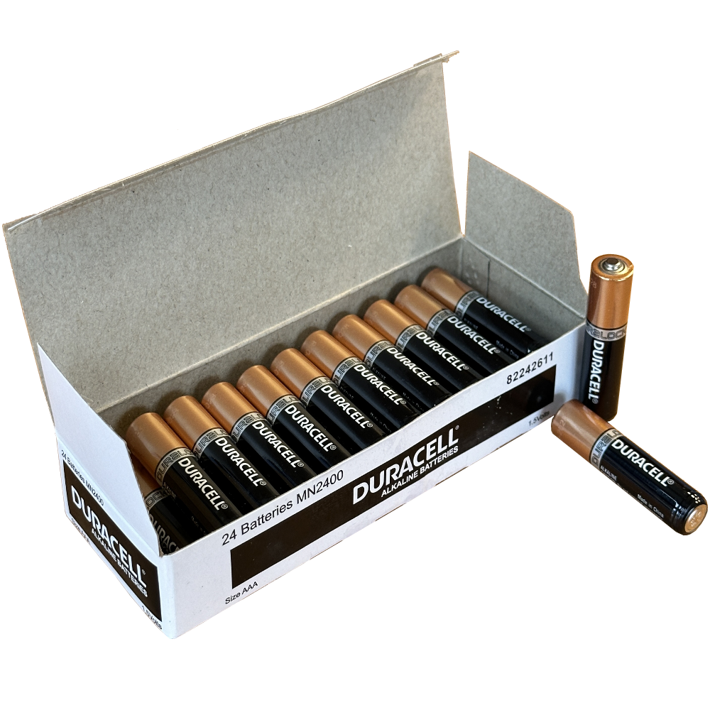 Duracell AAA Coppertop Alkaline Batteries (Box 24 Batteries)
