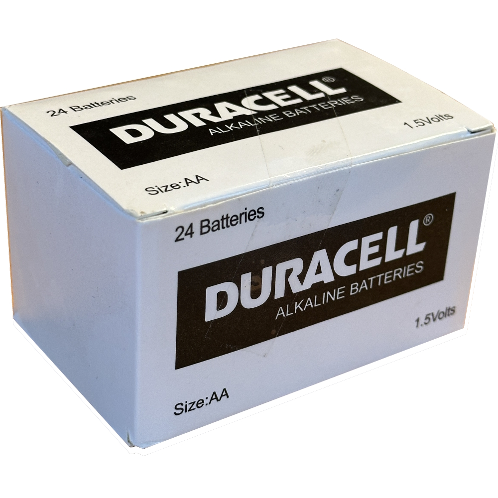 Duracell AA Coppertop Alkaline Batteries (Box 24 Batteries)
