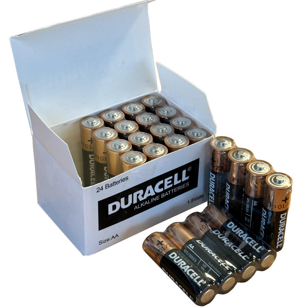 Duracell AA Coppertop Alkaline Batteries (Box 24 Batteries)