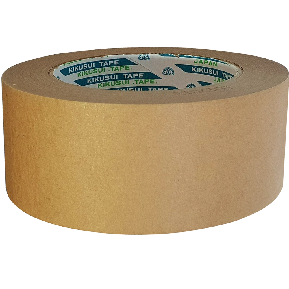 Kikusui Environmentally Friendly Recyclable Unprinted Kraft Packaging Tape 50mm x 50m (Carton 50 Rolls)
