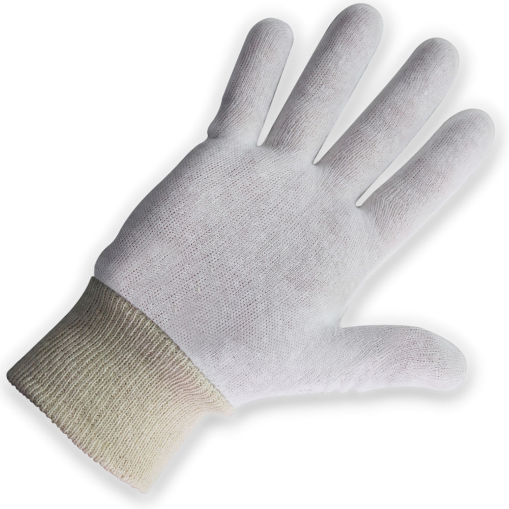 Bastion 100% Cotton Interlock Knit Glove with Hemmed Cuff (Pack 12 Pairs) (Carton 50 Packs)