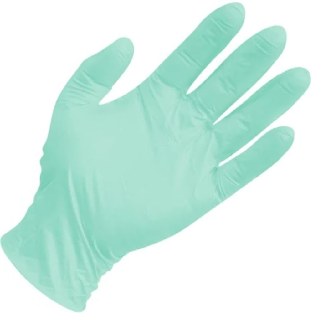 Bastion Nitrile Green Ultra Soft Gloves (Pack 200 Gloves) (Carton 10 Packs)