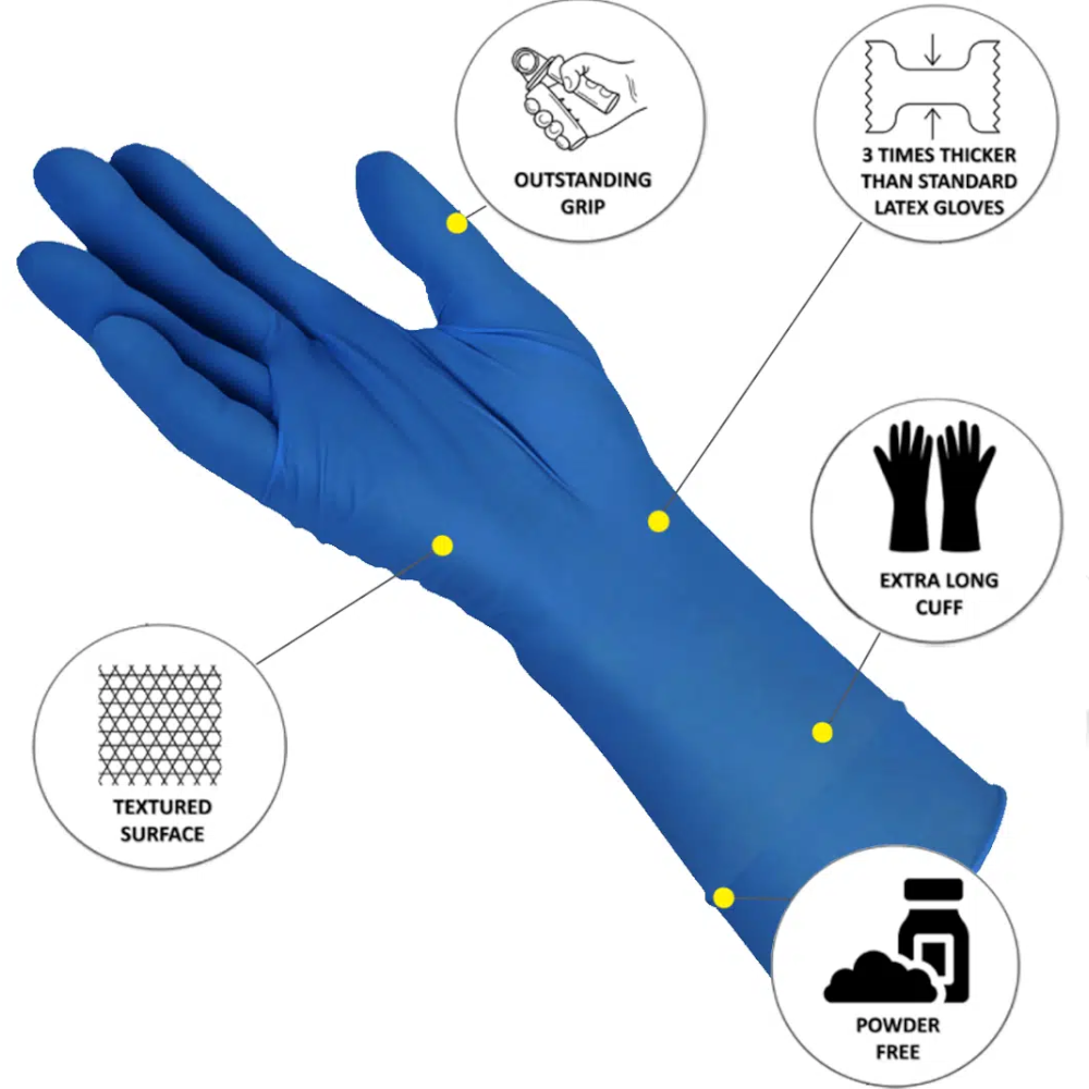 Pro-Val Securitex HR Latex Examination Gloves (Pack 50 Gloves) (Carton 10 Packs)