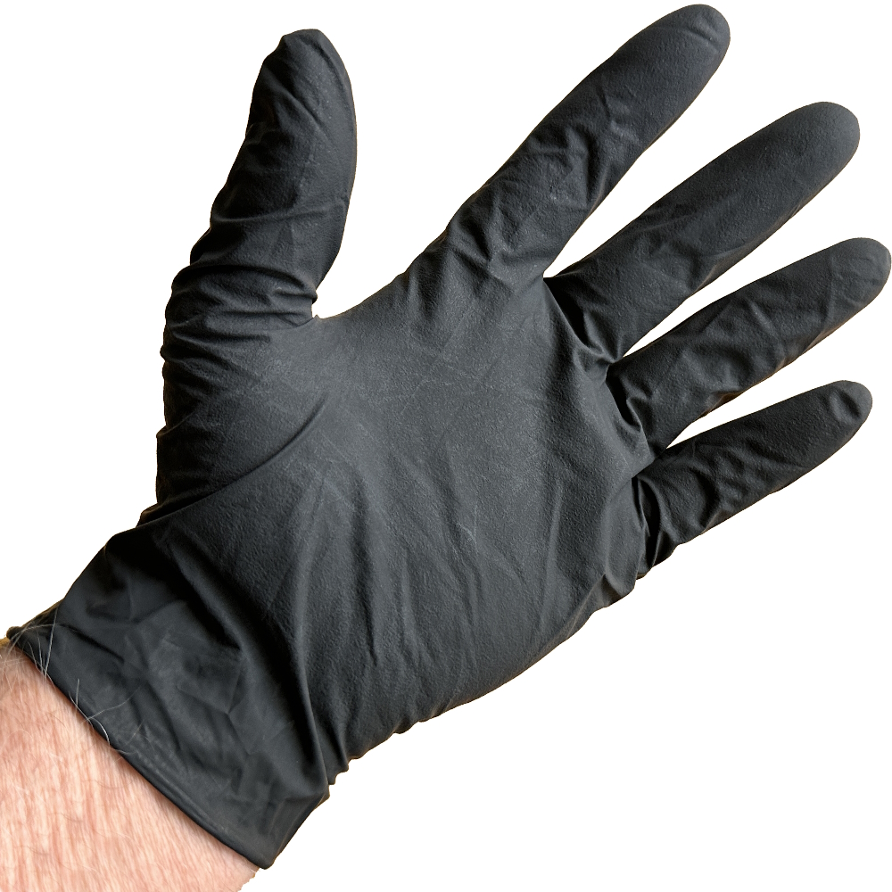 Black Disposable Nitrile Gloves (Pack 100 Gloves) (Carton 10 Packs)