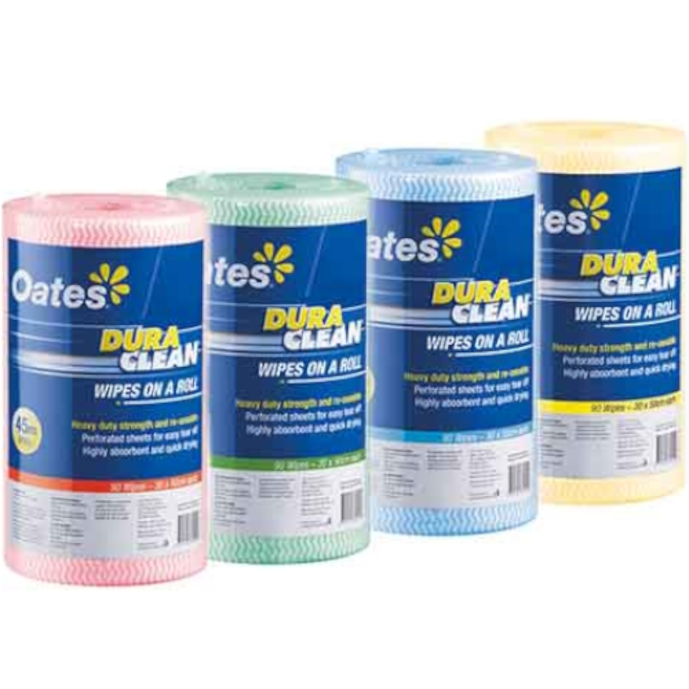 Oates HW-030 DuraClean Wipes on 45m Roll 30cm x 50cm (Carton 4 Rolls)