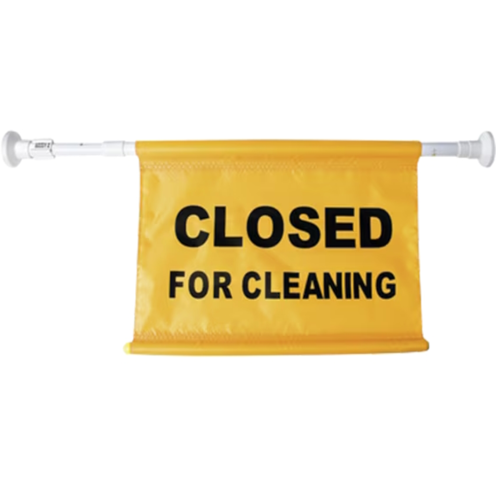 Oates JA-005 Telescopic Door "CLOSED FOR CLEANING" Caution Sign